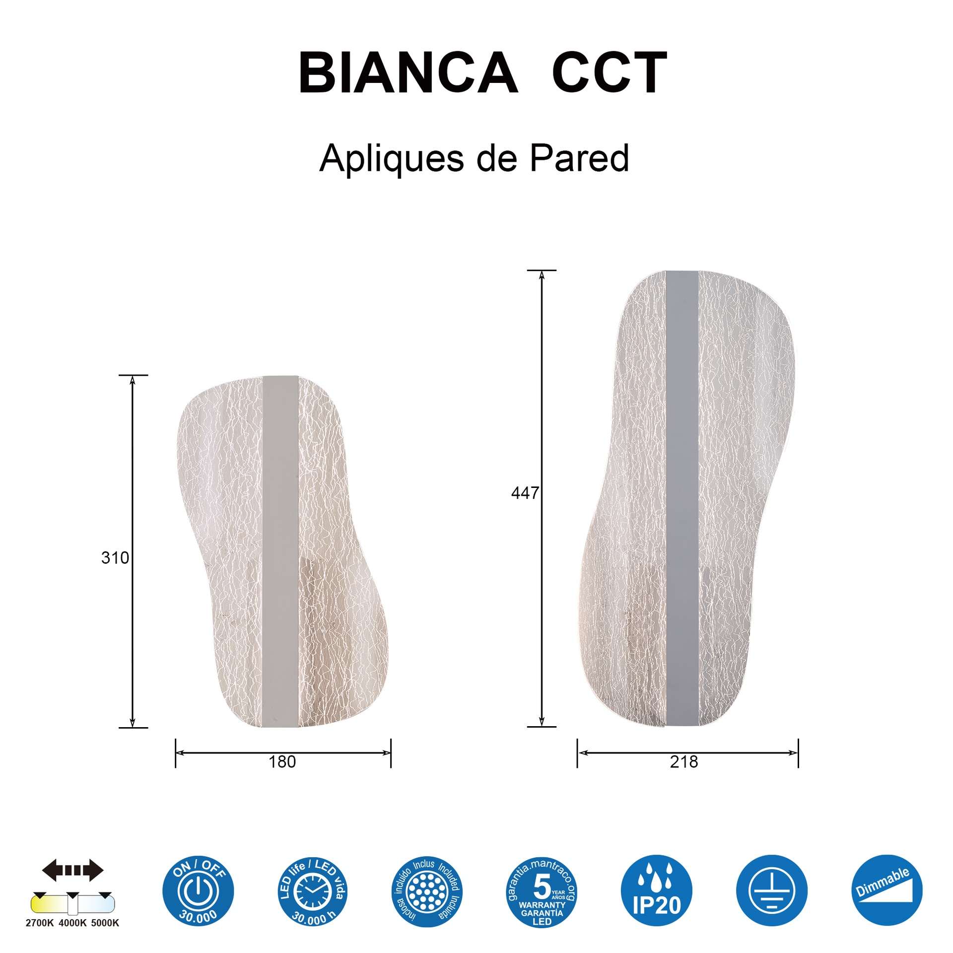 Applique BIANCA CCT led - immagine 7