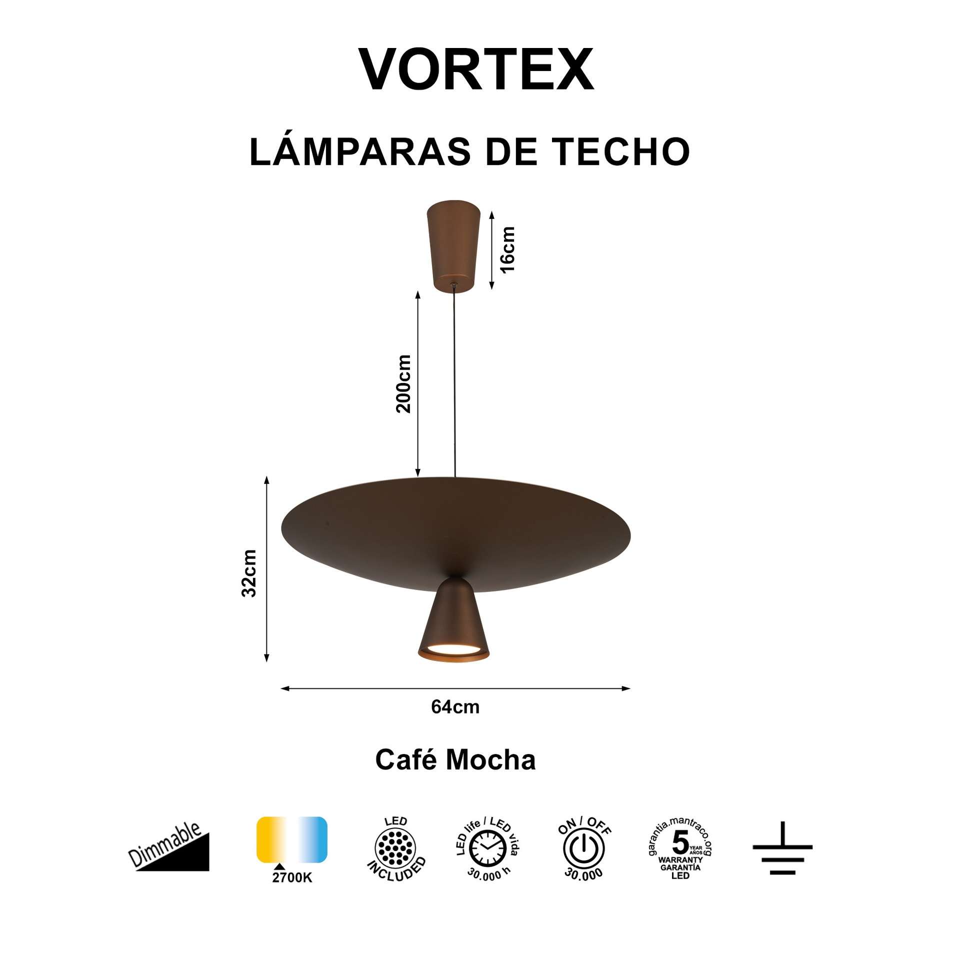 Sospensione VORTEX led 40W - immagine 7