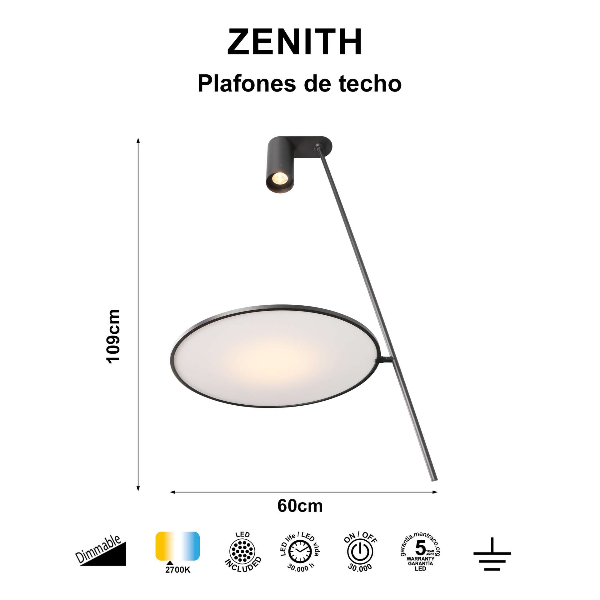 Plafoniera ZENITH led 20W - immagine 6