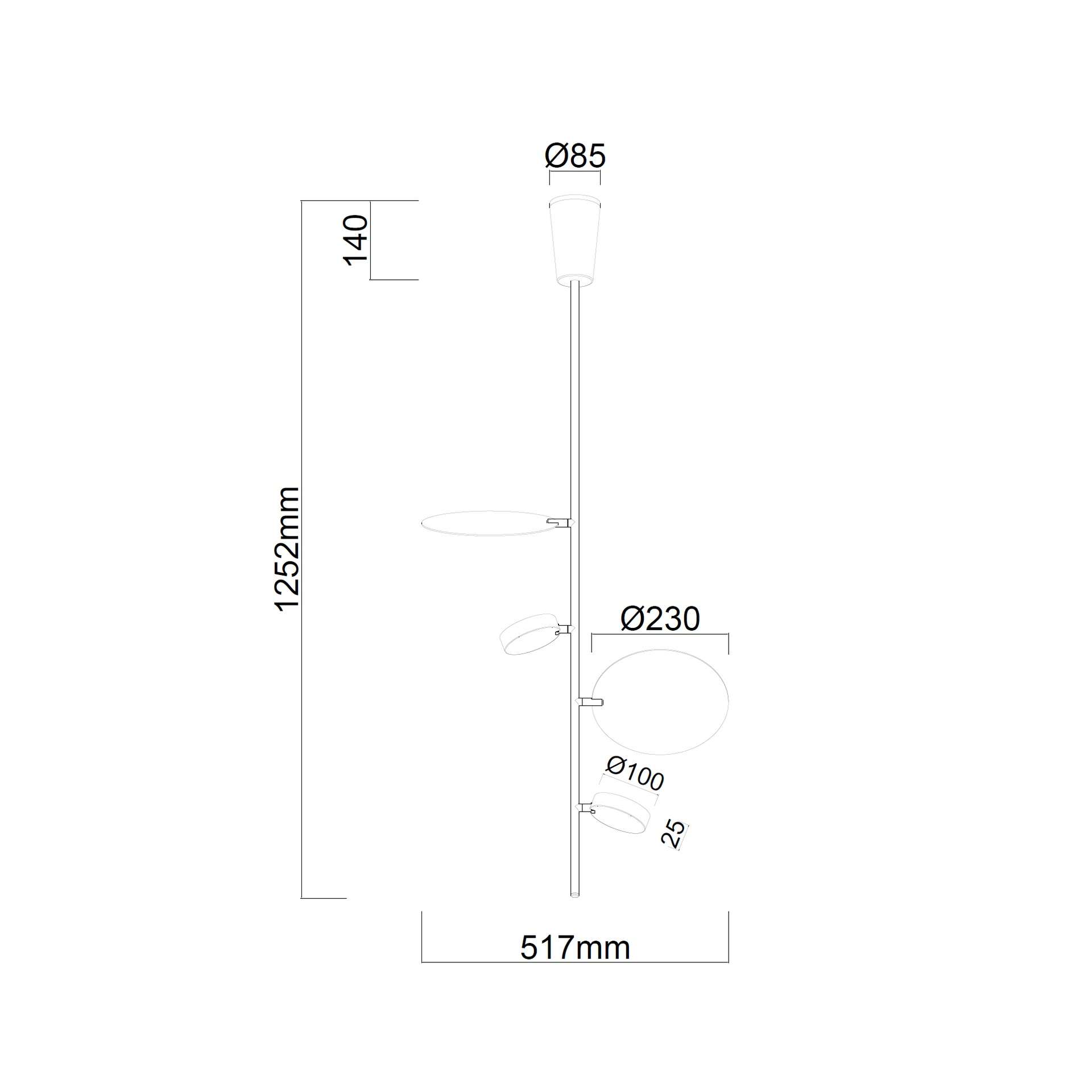 Sospensione plafone ZYRA led dimmer - immagine 9