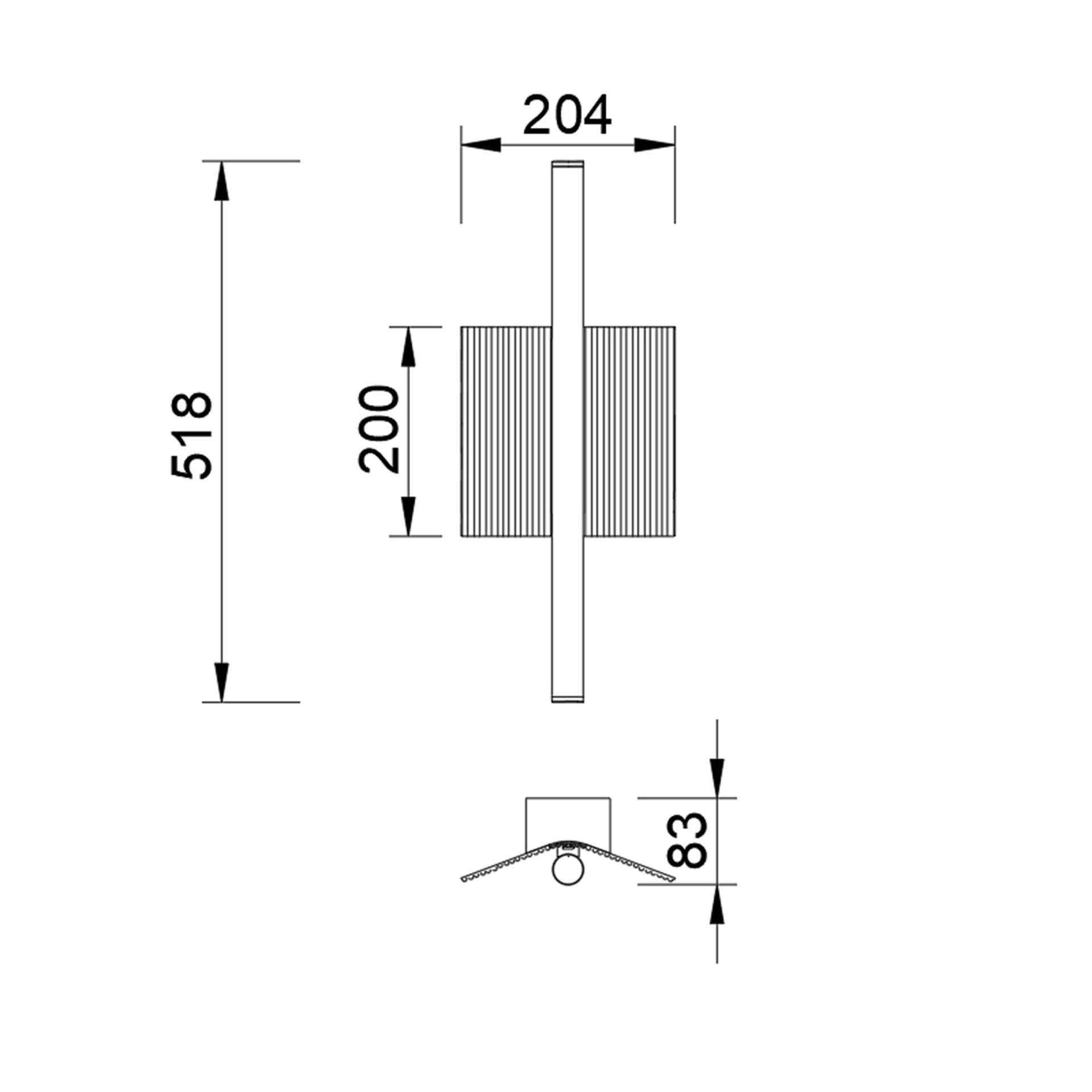 Applique VELA LED 10W CCT 2700K-4000K-5000K 20,4cm - immagine 13