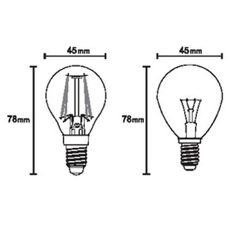 BOX 10PZ Lampadina Led E14 4W 2700K - immagine 3