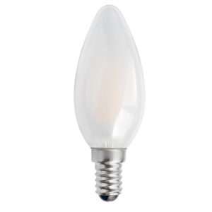 BOX 10PZ Lampadina oliva opalina Led E14 4W