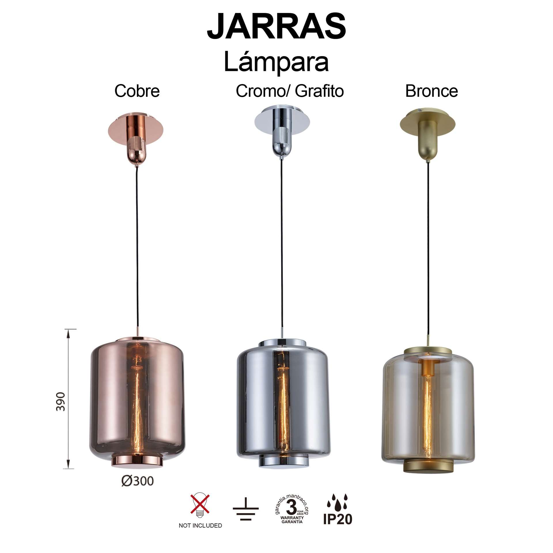 Sospensione vetro Jarras M - immagine 2