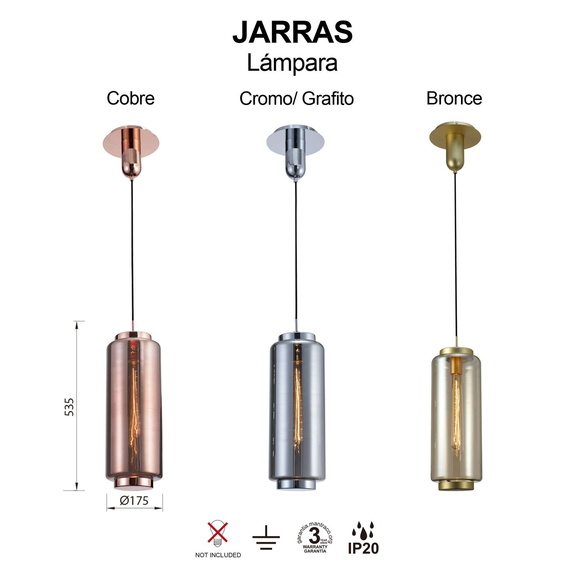 Sospensione vetro Jarras S - immagine 7